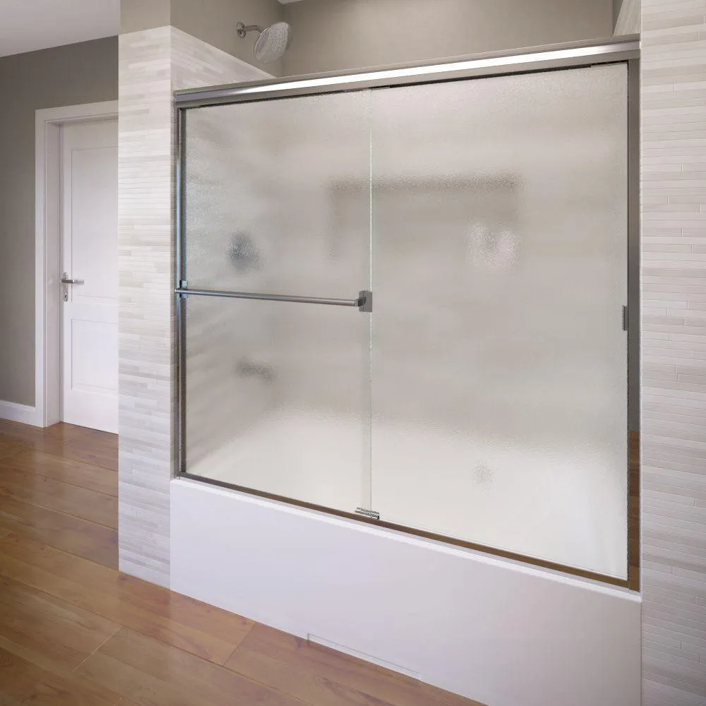 Classic 56 in. x 56 in. Semi-Framed Sliding Tub Door in Oil Rubbed Bronze, photo 14 of 14