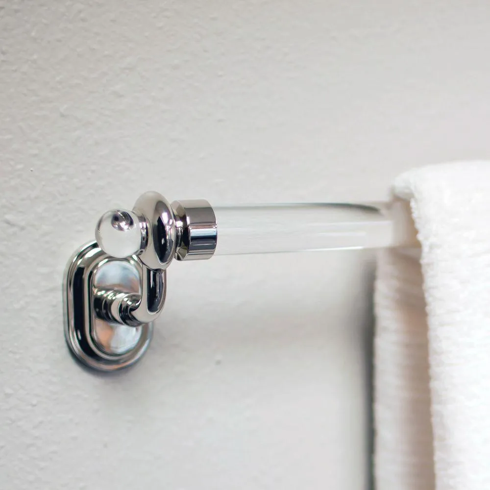 Glass Series 24 in. Towel Bar in Triple Plated Chrome, photo 2 of 5