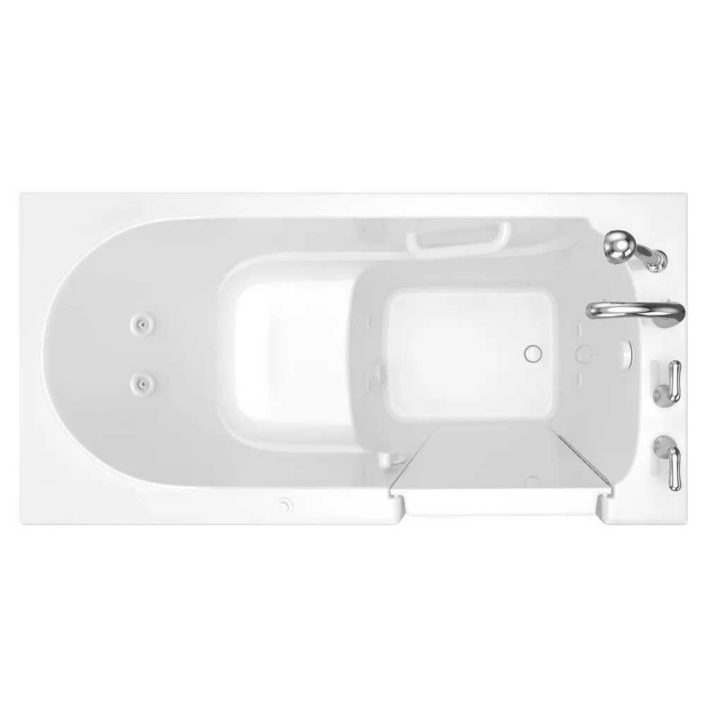 Value Series 60 in. Right Hand Walk-In Whirlpool Bathtub in White, photo 3 of 12