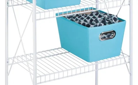 Honey Can Do 4-Tier Steel Storage Shelving Unit, White