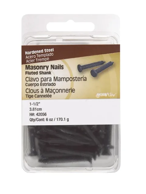 1-1/2 in. Masonry Steel Nail Flat Head