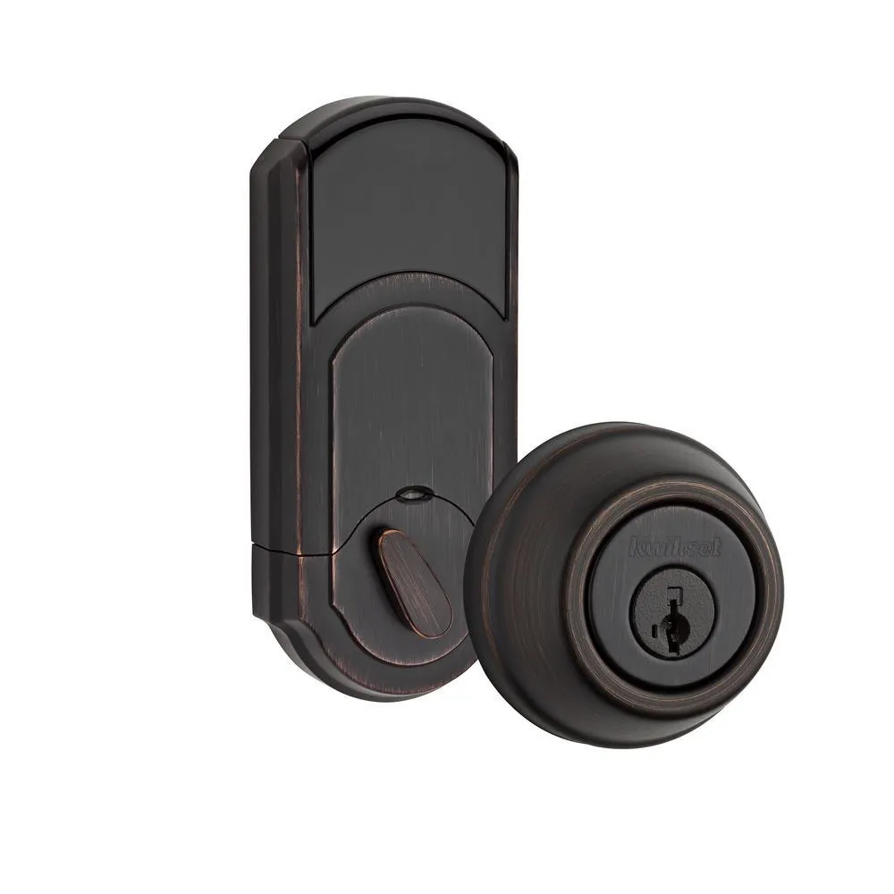 910 Signature Series Single Cylinder Traditional Venetian Bronze Deadbolt with Home Connect Technology, photo 3 of 6