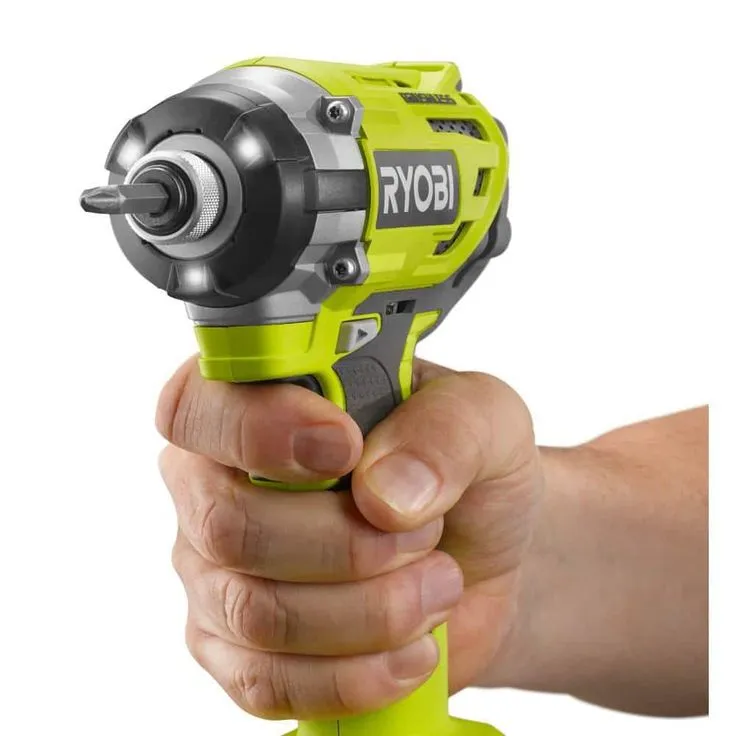 RYOBI 18-Volt ONE+ Cordless Brushless 3-Speed 1/4 in. Hex Impact Driver with Belt Clip with 2.0 Ah Battery and Charger Kit, photo 7 of 8