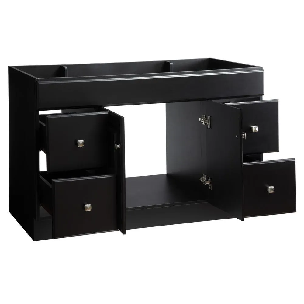 Wyndham 48 in. W x 21 in. D Ready to Assemble Bath Vanity Cabinet Only in Espresso, photo 10 of 29