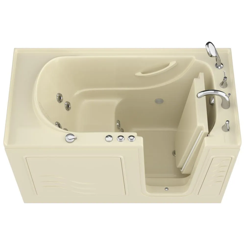 Universal Tubs HD Series 53 in. Right-Drain Quick Fill Walk-In Whirlpool Bathtub with Powered Fast Drain, White, photo 15 of 26