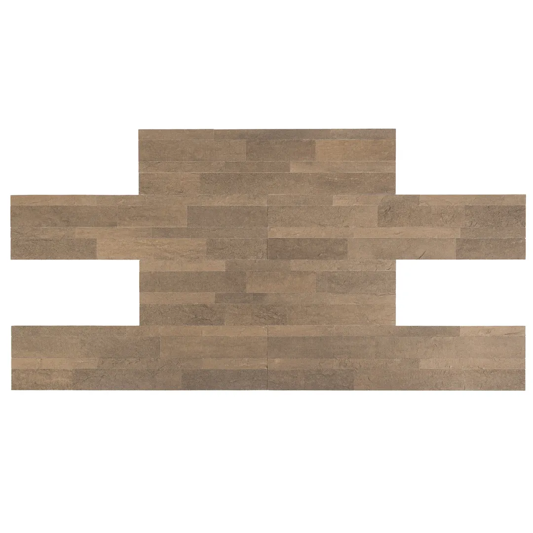 Achim Bolder Stone 6 in. x 24 in. Peel-and-Stick Vinyl Backsplash, Mocha – 6 Tiles/6 sq. ft., photo 2 of 6