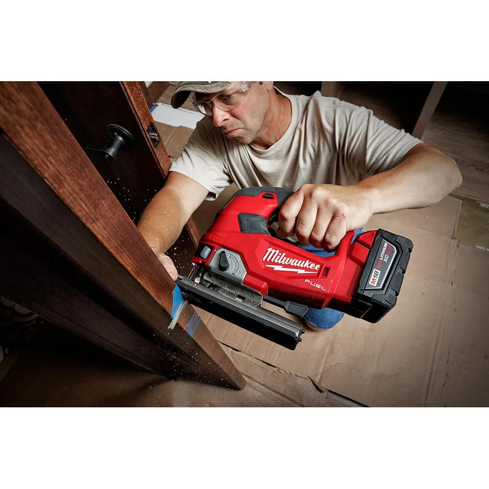 M18 FUEL 18-Volt Lithium-Ion Brushless Cordless Jig Saw with M18 5.0 Ah Battery, photo 11 of 13