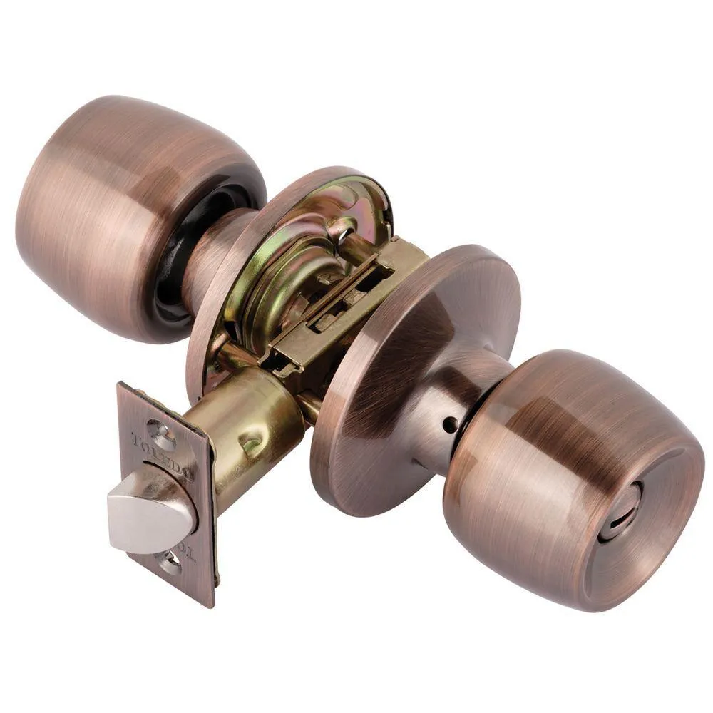 Malaga Satin Stainless Steel Privacy Door Knob Lockset, photo 4 of 4