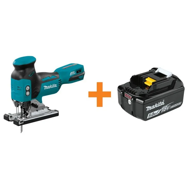 Makita 18-Volt LXT Lithium-Ion Brushless Cordless Barrel Grip Jig Saw Tool-Only with Bonus 18-Volt LXT 5.0 Ah Battery, photo 2 of 11