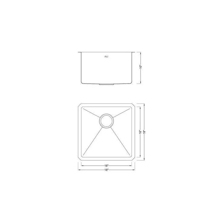 Undermount 16-Gauge Stainless Steel 18 in. x 18 in. x 10 in. Single Bowl Kitchen Bar Sink, photo 2 of 10