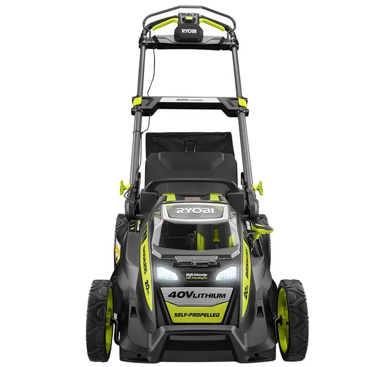 RYOBI 20 in. 40-Volt Brushless Lithium-Ion Cordless Battery Self Propelled Lawn Mower with 5.0 Ah Battery and Charger Included, photo 3 of 8