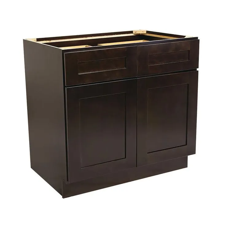 Brookings Plywood Ready to Assemble Shaker 48x34.5x24 in. 2-Door 2-Drawer Base Kitchen Cabinet in White, photo 3 of 10