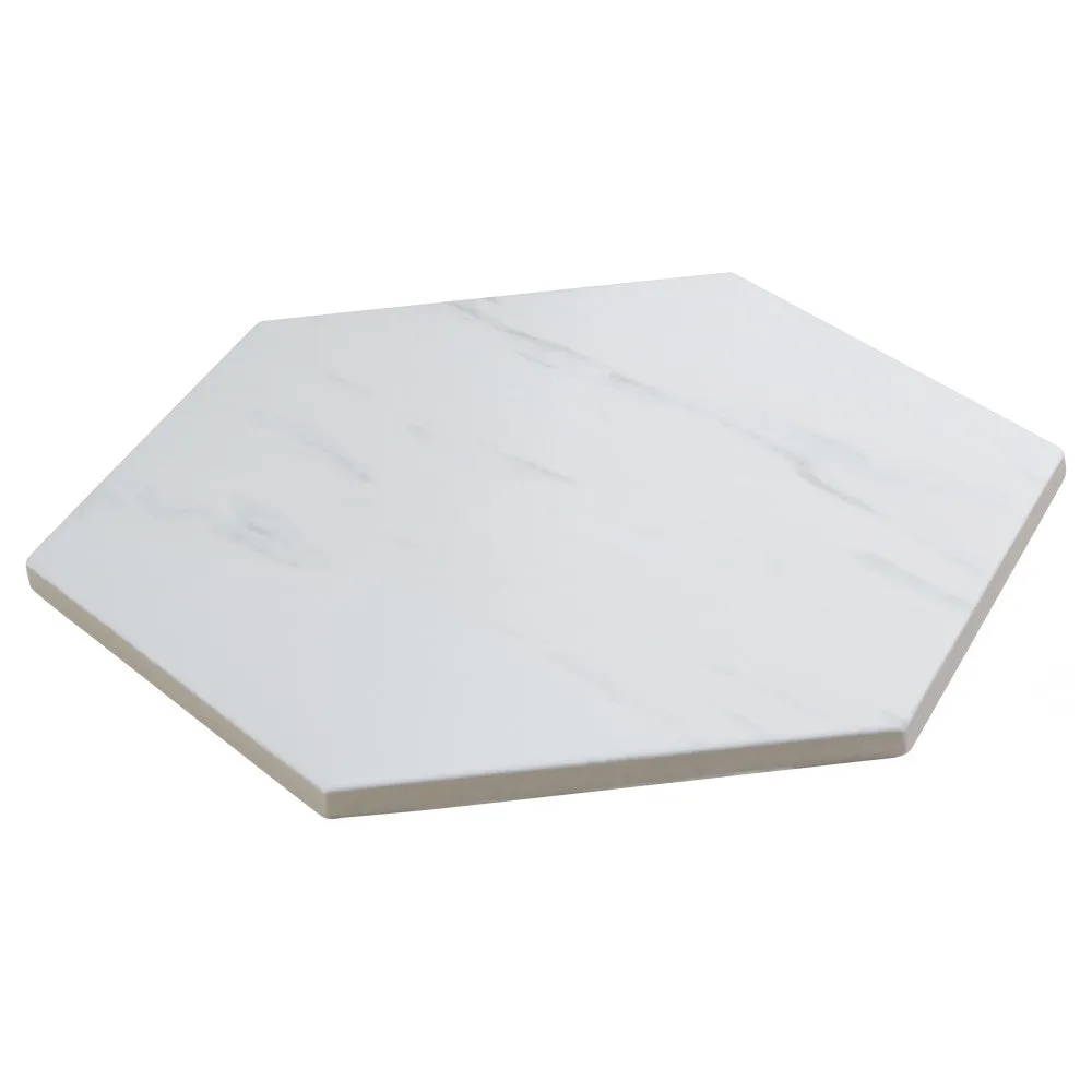 Merola Tile Eterno Carrara Hex 8-5/8 in. x 9-7/8 in. Porcelain Floor and Wall Tile (11.56 sq. ft. / case), photo 5 of 8