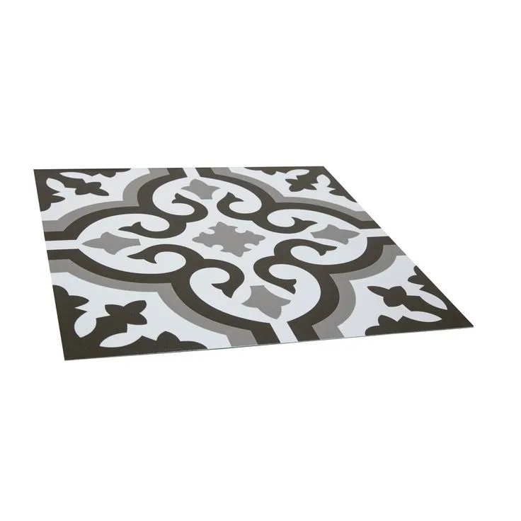Style Selections Charlotte Deco 3-mil x 12-in W x 12-in L Water Resistant Peel and Stick Luxury Vinyl Tile Flooring, photo 8 of 8