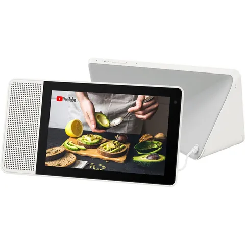 8 in. Smart Display with Google Assistant - White Front/Gray Back