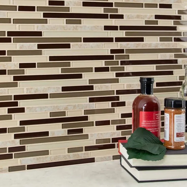 MSI Amalfi Cafe Interlocking 12 in. x 12 in. x 6 mm Glass and Porcelain Mesh-Mounted Mosaic Tile (15 sq. ft./case), photo 2 of 7