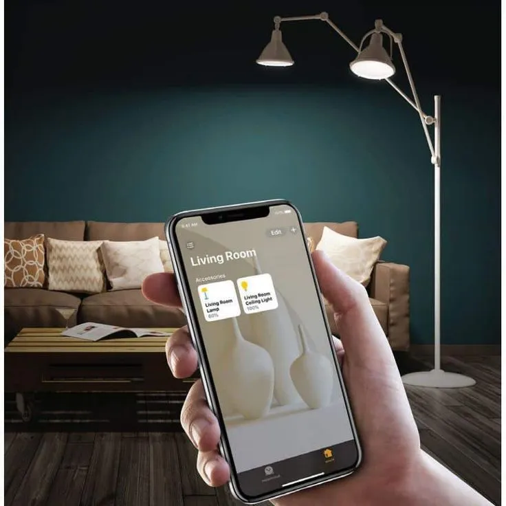 Feit Electric 65-Watt Equivalent Soft White (2700K) BR30 Dimmable Wi-Fi LED Smart Light Bulb (12-Pack), photo 5 of 6