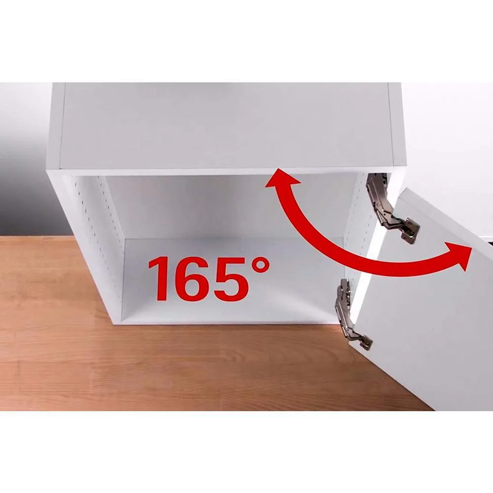 165-Degree 35 mm Full Overlay Soft Close Frameless Cabinet Door Hinges with Installation Screws (15-Pairs), photo 4 of 5