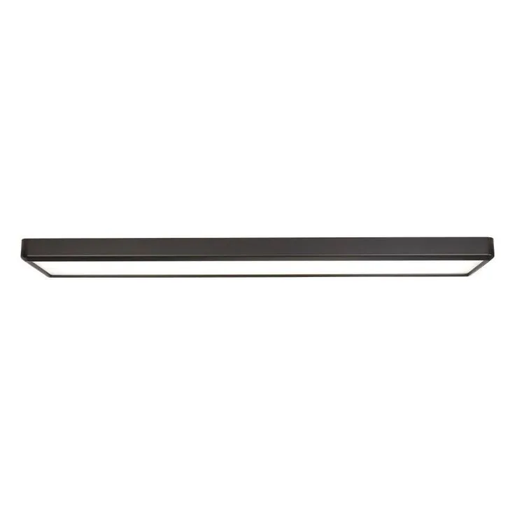 Commercial Electric 4 ft. x 10 in. Deco Matte Black Back-Lit Flat Panel LED Flush Mount 4000 Lumens 3000K 4000K 5000K Dimmable, photo 3 of 10