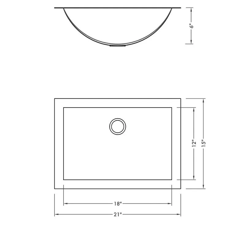Ruvati 21 in. Undermount 18-Gauge Stainless Steel Bathroom Sink, photo 6 of 6