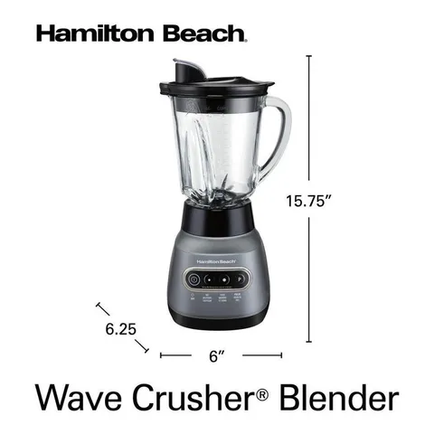 Wave Crusher 40 oz. 6-Speed Gray Blender with 20 oz. Travel Jar