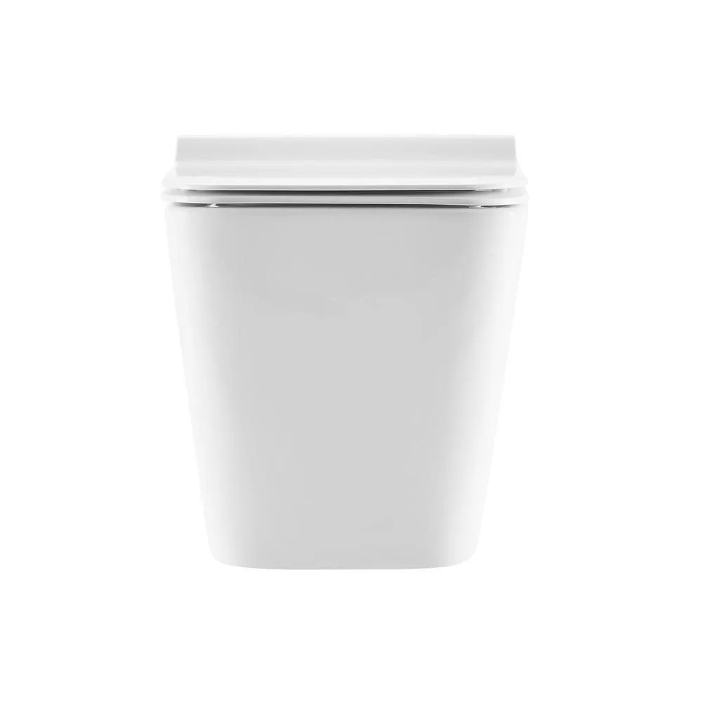 Swiss Madison 0.8/1.28 GPF Concorde Wall Hung Square Dual Flush Elongated Toilet Bowl in White, photo 2 of 11