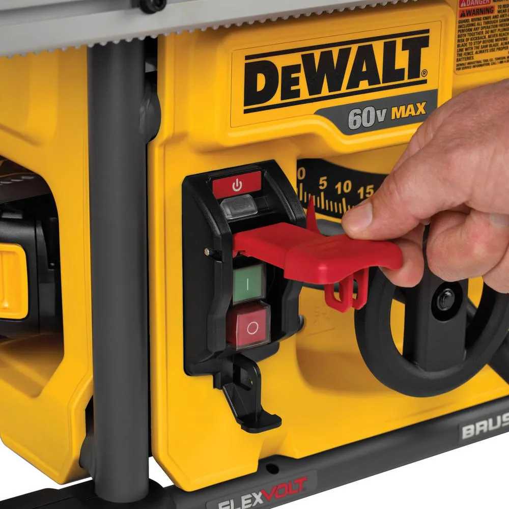 FLEXVOLT 60-Volt MAX Lithium-Ion Cordless Brushless 8-1/4 in. Table Saw Kit w/ Battery 2Ah, Charger and Bonus Battery, photo 11 of 13