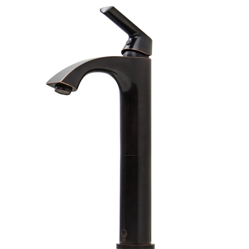 VIGO Linus Single Hole Single-Handle Vessel Bathroom Faucet in Brushed Nickel, photo 2 of 5