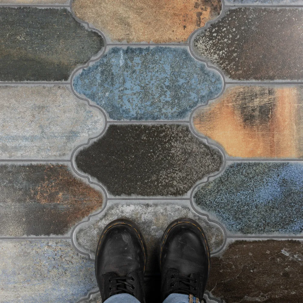 Merola Tile Dorne Provenzal Mix 6-1/4 in. x 12-3/4 in. Porcelain Floor and Wall Tile (8.8 sq. ft./Case) by Merola Tile, photo 4 of 8