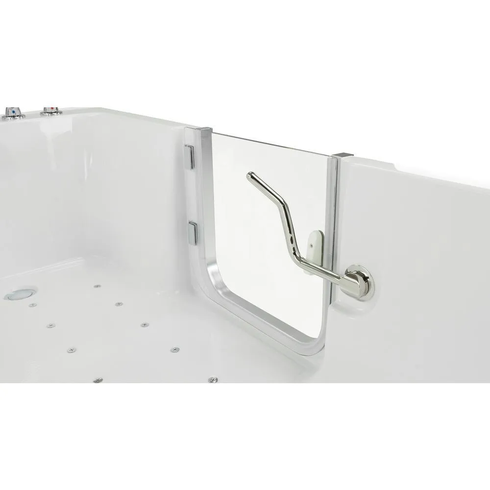 Ella Laydown 72 in. Walk-In Air Bathtub, White, Right-Hand-Seat Hinged Middle Glass Door with Screen, 5-Piece Fast-Fill Faucet, Right-Hand Drain, photo 6 of 18