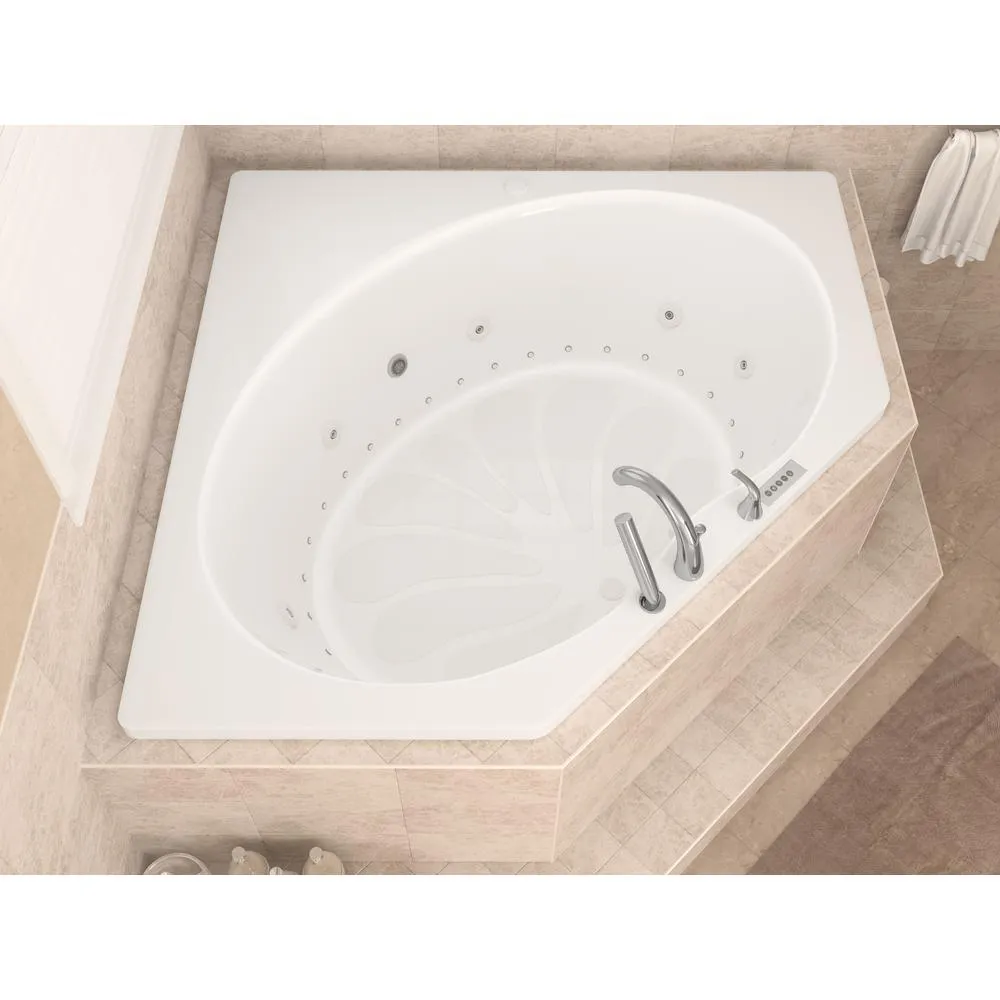 Universal Tubs Carnelian Diamond Series 5 ft. Center Drain Whirlpool and Air Bath Tub in White, photo 3 of 20