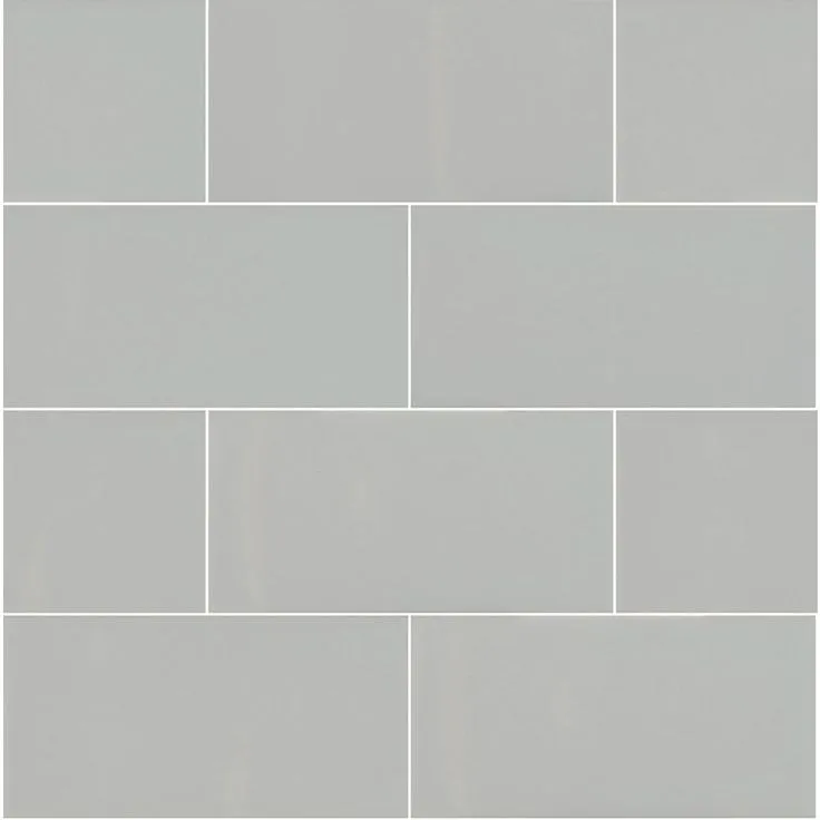 MSI Gray 3 in. x 6 in. Glossy Ceramic Gray Subway Tile (1 sq. ft. / case), photo 4 of 8