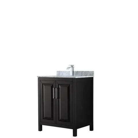 Daria 30-in Dark Espresso Single-Sink Vanity with Carrara Marble Top