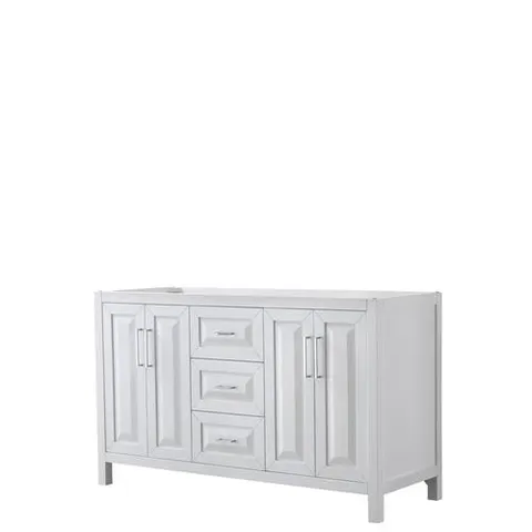 Daria 59-in White Bathroom Vanity Base Cabinet