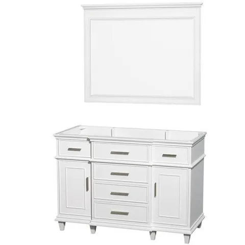 Berkeley 48-in White Single-Sink Vanity with Mirror
