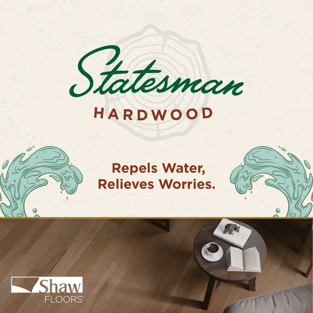 Shaw Statesman Hardwood Sable Hickory 3/8-in T x 5-in W Water Resistant Wirebrushed Engineered Hardwood Flooring ( 21.22-sq ft / Carton ), photo 4 of 14