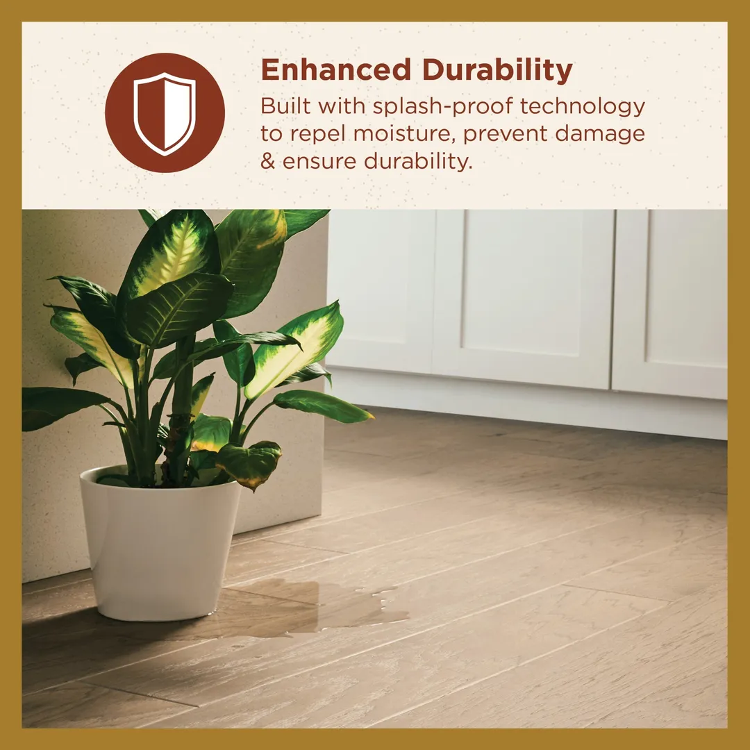 Shaw Statesman Hardwood Sable Hickory 3/8-in T x 5-in W Water Resistant Wirebrushed Engineered Hardwood Flooring ( 21.22-sq ft / Carton ), photo 7 of 14