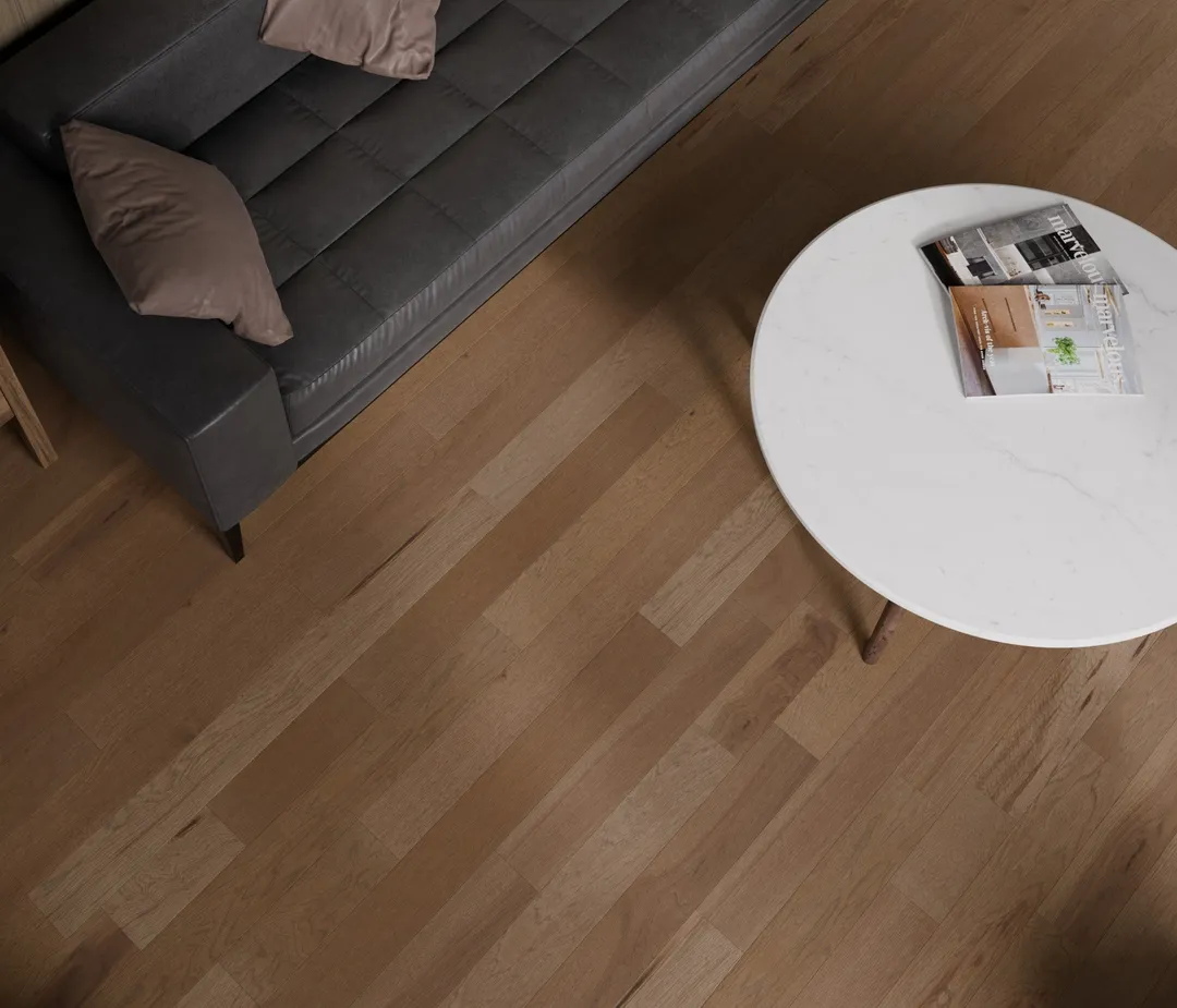 Shaw Statesman Hardwood Sable Hickory 3/8-in T x 5-in W Water Resistant Wirebrushed Engineered Hardwood Flooring ( 21.22-sq ft / Carton ), photo 14 of 14