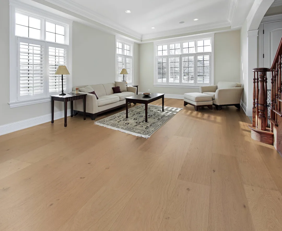allen + roth Lakeview Superior Oak 1/2-in T x 9-1/2-in W Wirebrushed Engineered Hardwood Flooring ( 34.1-sq ft / Carton ), photo 2 of 7
