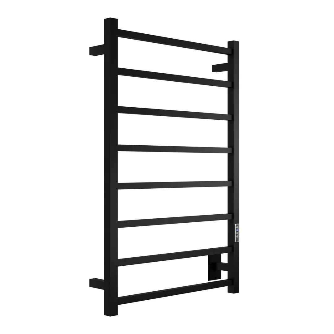 ANZZI Bell 8-Bar Matte Black Plug-In Wall Mounted Towel Warmer, 23.6 in W x 36.25 in H, photo 4 of 10