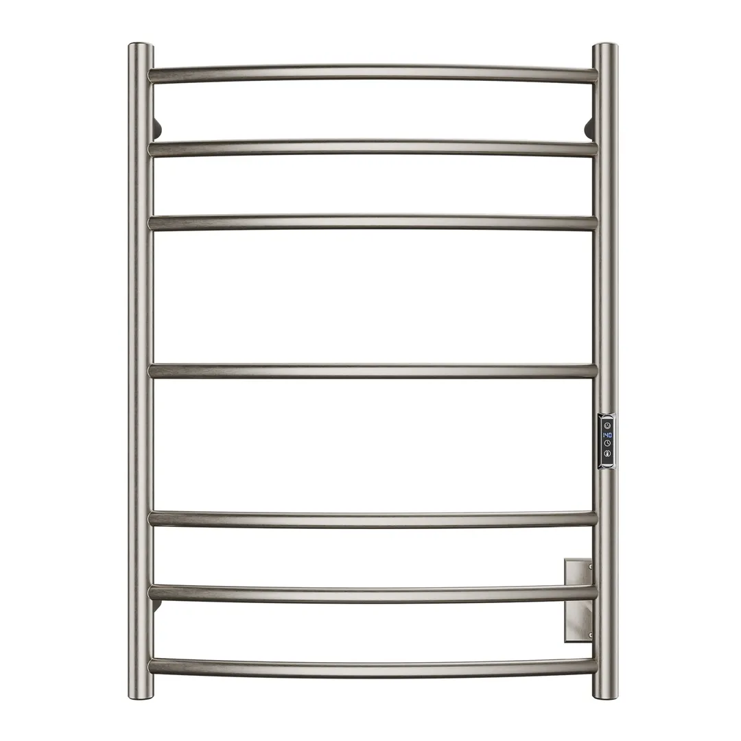 ANZZI Brushed Nickel Plug-In Wall-Mount Towel Warmer, 31.5 x 23.6 in, 7-Bar, photo 3 of 10