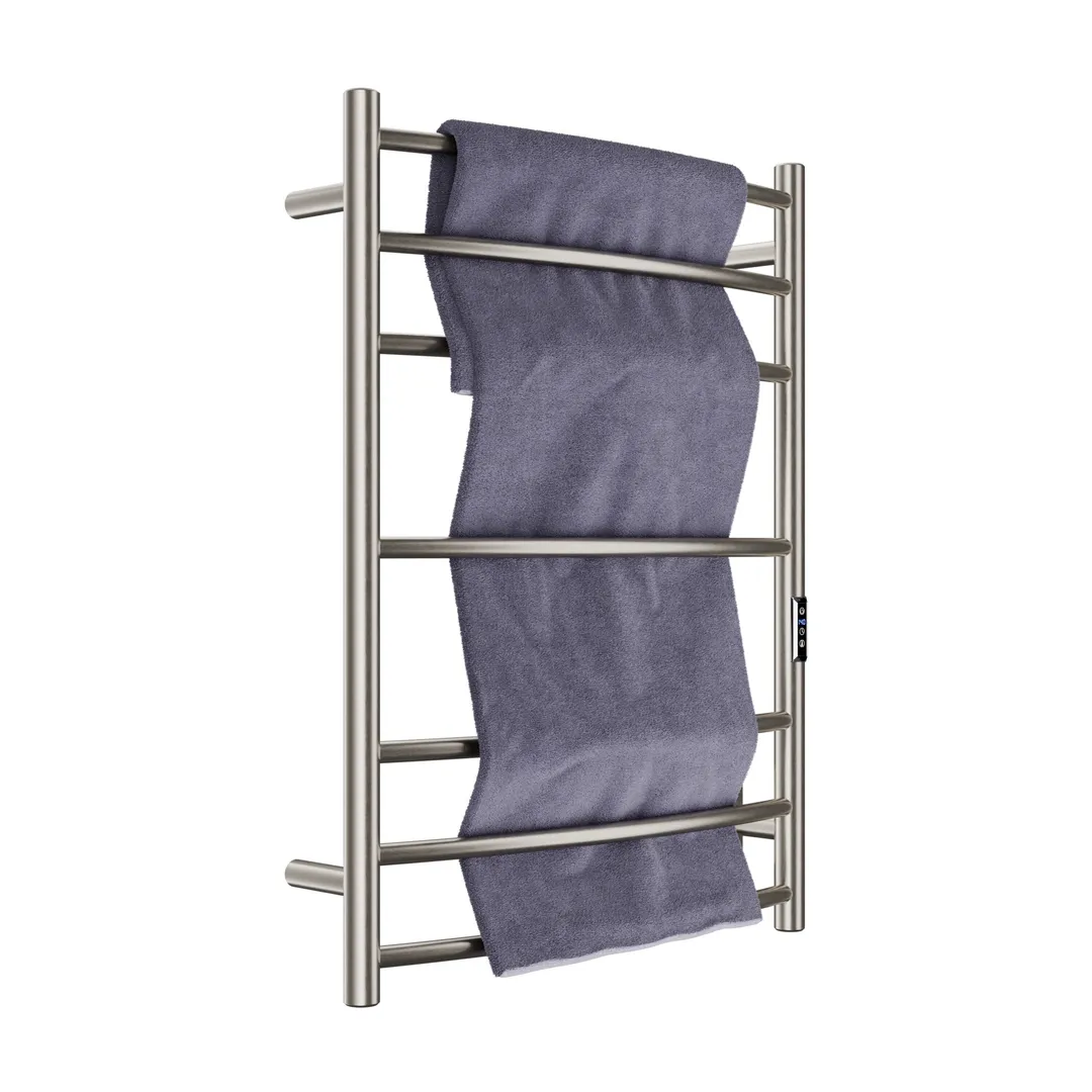 ANZZI Brushed Nickel Plug-In Wall-Mount Towel Warmer, 31.5 x 23.6 in, 7-Bar, photo 4 of 10