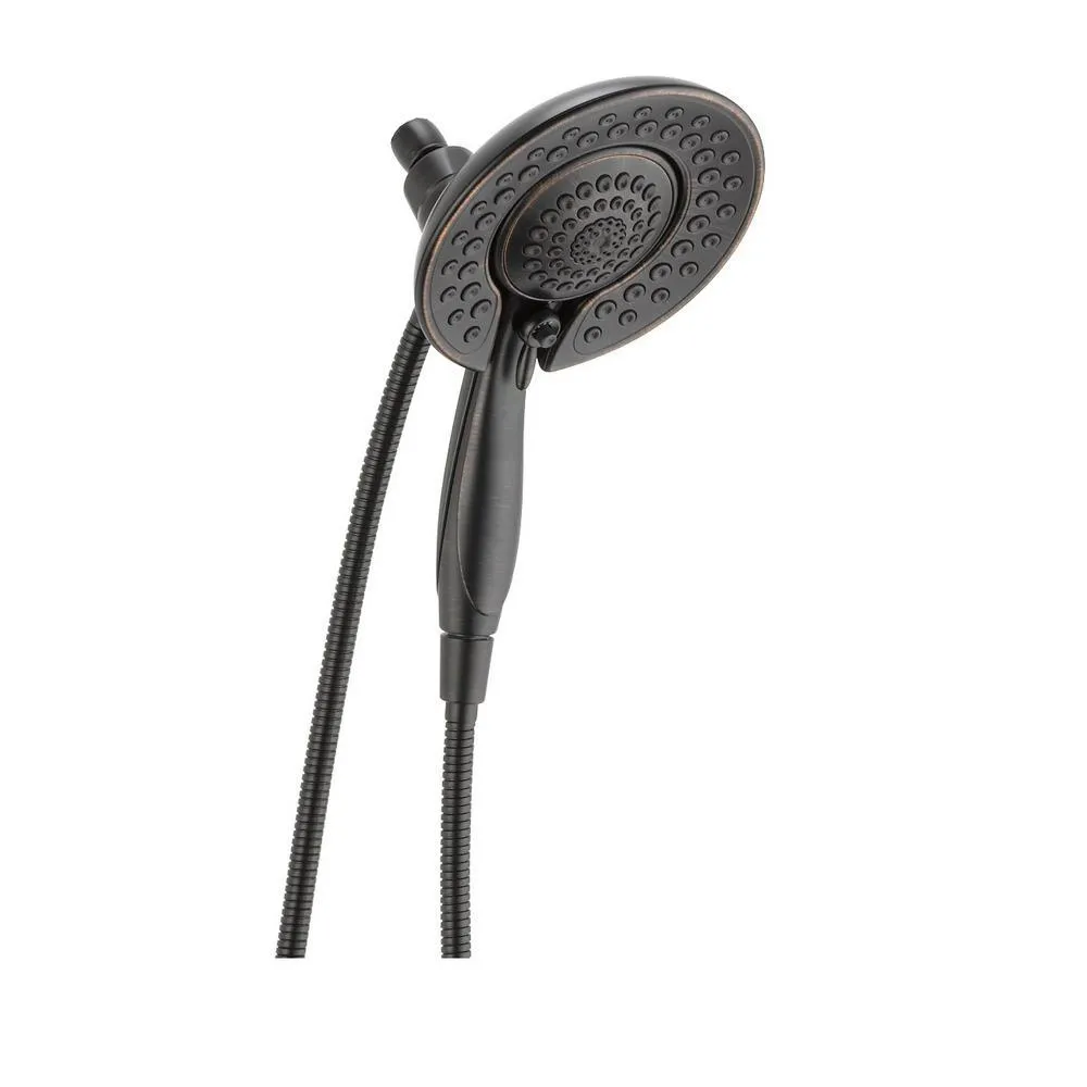 In2ition Two-in-One 5-Spray 6.8 in. Dual Wall Mount Fixed and Handheld Shower Head in Stainless, photo 10 of 10