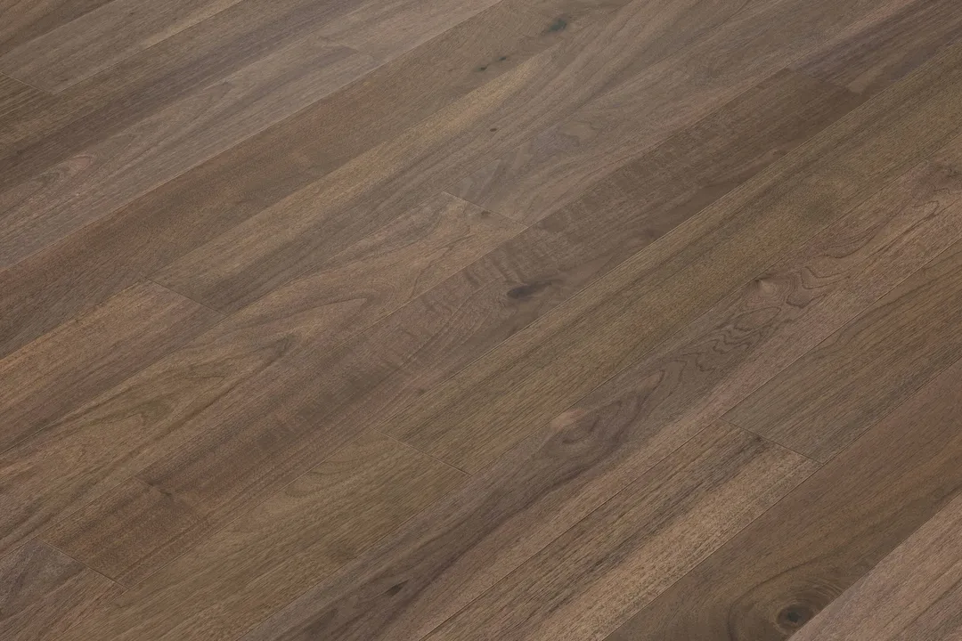 allen + roth Muenchen Walnut 1/2-in T x 5-in W Wirebrushed Engineered Hardwood Flooring ( 26.25-sq ft / Carton ), photo 6 of 8