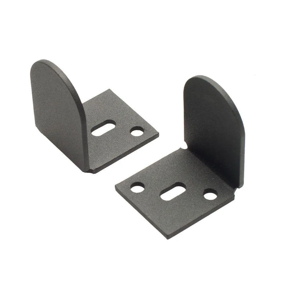 137.75 in. Black Solid Steel Barn Door Hardware Kit for Double Wood Doors with Adjustable Floor Guides (2-Piece Rails), photo 7 of 8