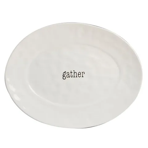 It's Just Words Multi-Colored Ceramic Oval Platter