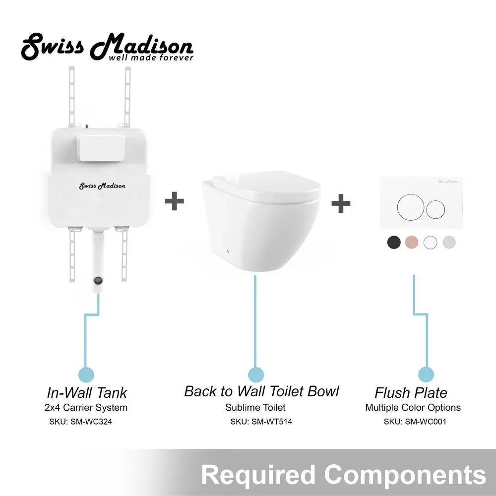 Swiss Madison St. Tropez Elongated Toilet Bowl Only in Glossy White, photo 12 of 14