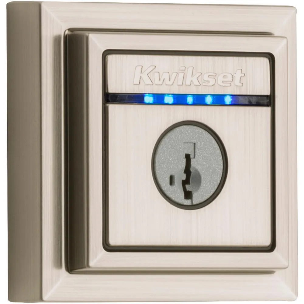 Kevo 2nd Gen Contemporary Square Matte Black Single Cylinder Touch-to-Open Bluetooth Smart Lock Deadbolt, photo 8 of 9