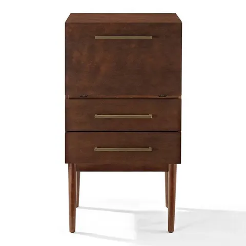 Everett 24.5 × 47.25 in Birch Brown Rectangle Cabinet Bar