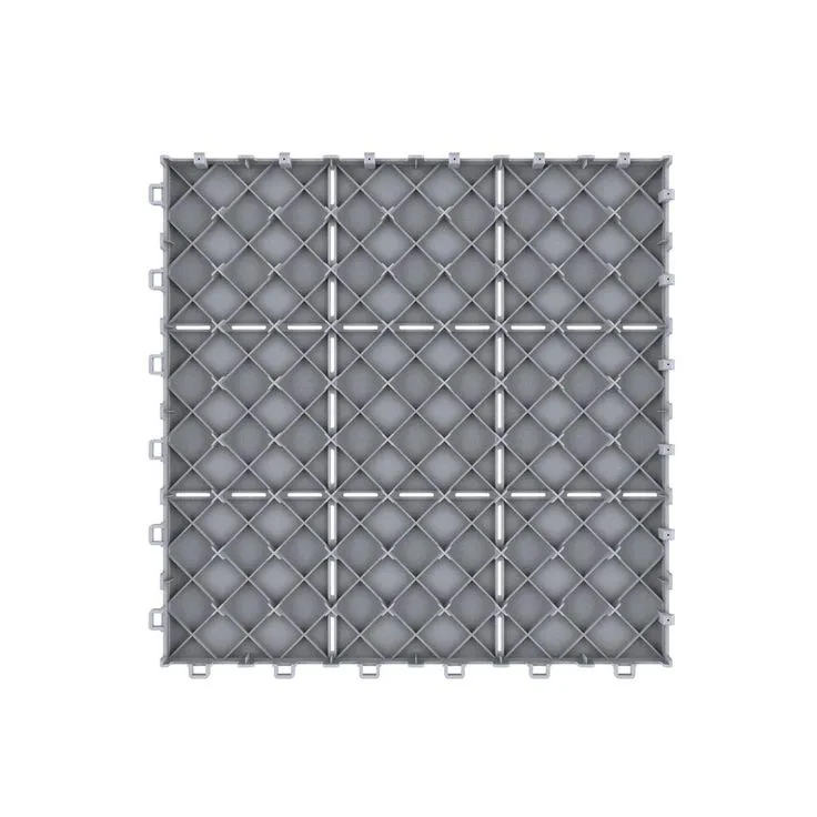 Pure Garden Outdoor Interlocking Square Look Patio and Deck Tiles in Gray (Set of 12) 2.88 ft. W x 3.83 ft. L Polypropylene, photo 5 of 5